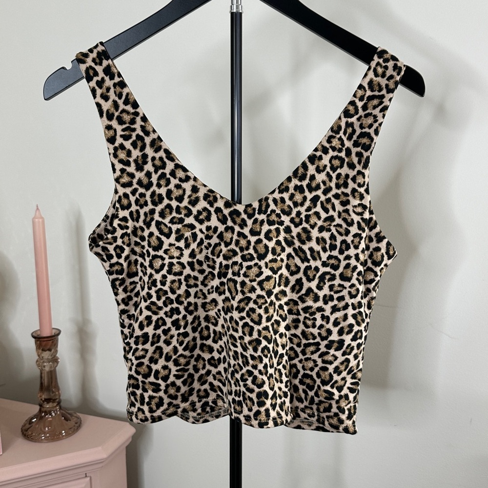Gaze Leopard Print Women's Crop Tank LARGE - Picture 2 of 4